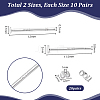 925 Sterling Silver Flat Pad Stud Earring Findings STER-PH0002-76-2