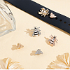 Unicraftale 6Pcs 6 Styles Bees Zinc Alloy with Enamel Watch Band Studs FIND-UN0003-39-2