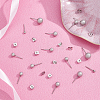 48Pcs 6 Size 304 Stainless Steel Ball Stud Earrings STAS-DC0007-41-3
