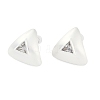 Triangle Brass Drawbench Stud Earring EJEW-L288-007S-2
