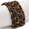 Three-Color Natural Tiger Eye Beads Strands G-L642-F08-4mm-2