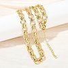 304 Stainless Steel Ring Link Chain Necklaces NJEW-H072-02B-G-3