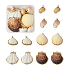 Craftdady 12Pcs 6 Style Shell Pendants DIY-CD0001-39-25