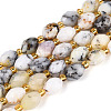 Natural Flower Opal Beads Strands G-N342-35-8x6-14-2
