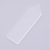 Transparent Acrylic Big Pendants TACR-WH0001-32A-1