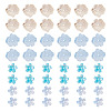 100Pcs 4 Styles Baking Paint Transparent Glass Bead Caps DGLA-TA0001-51-2