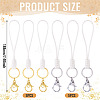 10Pcs 2 Colors Eco-Friendly Korean Waxed Polyester Cord Keychains KEYC-TA00035-3