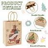 8Pcs 8 Styles Christmas Theme Printed Kraft Paper Bags with Handles ABAG-TA0001-59-4