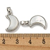 Rack Plating Brass Natural White Shell Pendants LS-KK-U025-06P-01-3