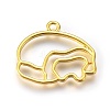 Zinc Alloy Open Back Bezel Pendants PALLOY-WH0036-18G-2
