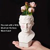 Greek Roman Style Statue Flower Pot Greek Head Planter Resin Succulent Planter Vase Makeup Brushes Container Pen Holder for Home Office Decoration ( 170*90MM ) JX093A-4