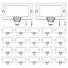 25Pcs Rectangle Zinc Alloy Label Frame Card Holder AJEW-FH0008-75B-1