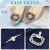 AHADERMAKER 4Pcs 2 Styles Flower Brass Rhinestone Shoe Decorations AJEW-GA0006-94B-3