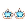 UV Plating Acrylic Pendant Rhinestone Settings OACR-R253-02LG-2