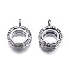Alloy Magnetic Locket Pendants PALLOY-T052-21P-1