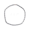 Synthetic Hematite & Brass Column Beaded Necklace Bracelet with Magnetic Clasps SJEW-G079-01C-2