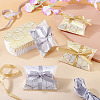 30 Sets 2 Colors Hot Stamping Pillow Cardboard Paper Printed Candy Boxes CON-TA0001-29-8