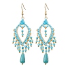 Handmade Glass Beads Chandelier Earrings EJEW-MZ00312-2