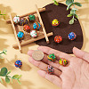 14Pcs 7 Colors Handmade Lampwork Bumpy Beads LAMP-TA0002-42-6