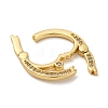 Flat Round Brass Micro Pave Cubic Zirconia Twister Clasps KK-P308-51G-2