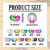 44Pcs 11 Colors Two Tone Opaque Resin Rondelle European Beads RESI-TA0005-48-4