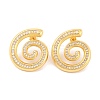 Brass Stud Earrings for Women EJEW-U015-06G-1