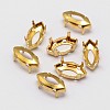 Horse Eye Brass Sew on Prong Settings X-KK-N0084-A03-7x15G-1