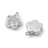 304 Stainless Steel Micro Pave Cubic Zirconia Charms STAS-Z121-46P-3