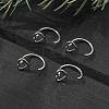 304 Stainless Steel Heart Hoop Nose Rings AJEW-A062-06P-1