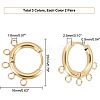 Unicraftale 6 Pairs 3 Colors 304 Stainless Steel Hoop Earring Findings STAS-UN0039-25-2