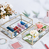 2Pcs 2 Styles Aluminum Alloy Trays for Jewelry ODIS-WR0001-11-4