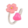 Brass Cuff Open Rings for Women KK-CBA17E5-03P-01-4