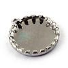 304 Stainless Steel Pendant Cabochon Open Back Settings STAS-Q194-15-4