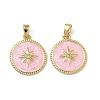 Brass Micro Pave Clear Cubic Zirconia Pendants KK-F924-03G-01-1