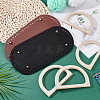 2Pcs 2 Colors Oval PU Leather Knitting Crochet Bags Nail Bottom Shaper Pads DIY-PH0029-30B-4