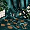 12Pcs 12 Styles Tibetan Style Zinc Alloy Pendant Cabochon Settings TIBEP-SC0003-48-4