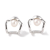 Anti-Tarnish Sterling Silver Stud Earrings EJEW-C087-07C-P-1