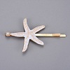 Iron Hair Clip and Stud Earrings Jewelry Sets SJEW-E331-05-4