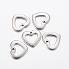 304 Stainless Steel Open Heart Charms STAS-L200-67P-1