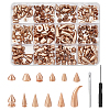 120Pcs 12 Styles Alloy Rivets Sets FIND-WR0011-56G-1