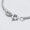 Rhodium Plated 925 Sterling Silver Chain Necklaces STER-F039-40cm-17P-2