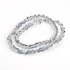 Half Rainbow Plated Faceted Diamond Glass Beads Strands EGLA-J059-HR02-2