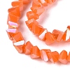Electroplate Opaque Glass Beads Strands EGLA-Q139-01A-C08-3
