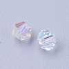 Electroplate Crystal Glass Bicone Beads GGLA-F026-B01-1