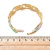Ocean 304 Stainless Steel Enamel Cuff Bangles for Women BJEW-F518-02F-G-3