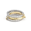 Brass Micro Pave Cubic Zirconia Finger Rings RJEW-D325-01PG-01-4