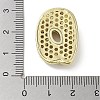 Rack Plating Brass Micro Pave Clear Cubic Zirconia Pendants KK-R163-05D-G-3