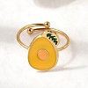 Adjustable 304 Stainless Steel Enamel Cuff Rings for Women RJEW-B152-01G-03-2