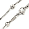 Non-Tarnish 304 Stainless Steel Box Chain Round Link Necklaces NJEW-P315-02B-P-2