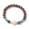 Beach Tortoise Synthetic Turquoise Bracelets BJEW-JB10303-01-1